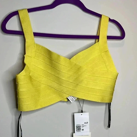 Herve Leger & Forever 21 Yellow Bandage Top - Picture 5 of 10